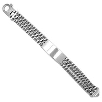 Solid Triple-Miami Cuban ID Bracelet (Silver)
