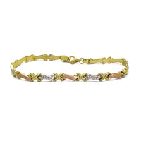 Zirconia Tricolor Fancy Bracelet (14K)