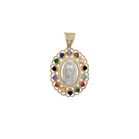 Zirconia Multicolor Virgin Mary Pendant (14K)