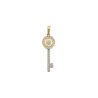 Zirconia Icy Key Pendant (14K)