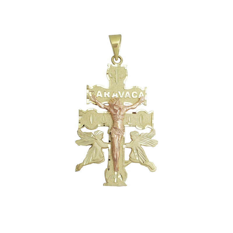 Diamond-cuts Caravaca Crucifix Cross Pendant (14K)