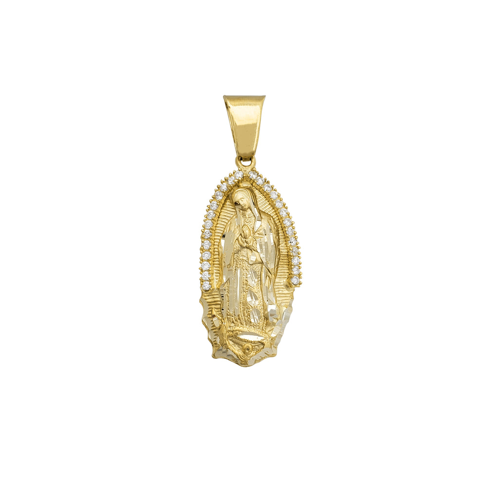Zirconia Virgin Mary Pendant (14K)