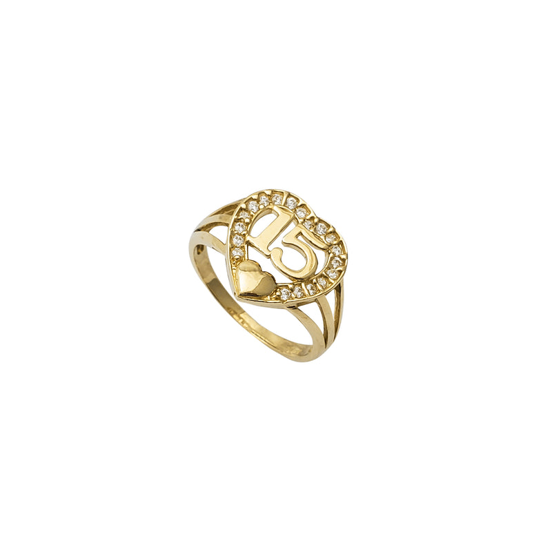 Zirconia Quinceañera 15 years Ring (14K)