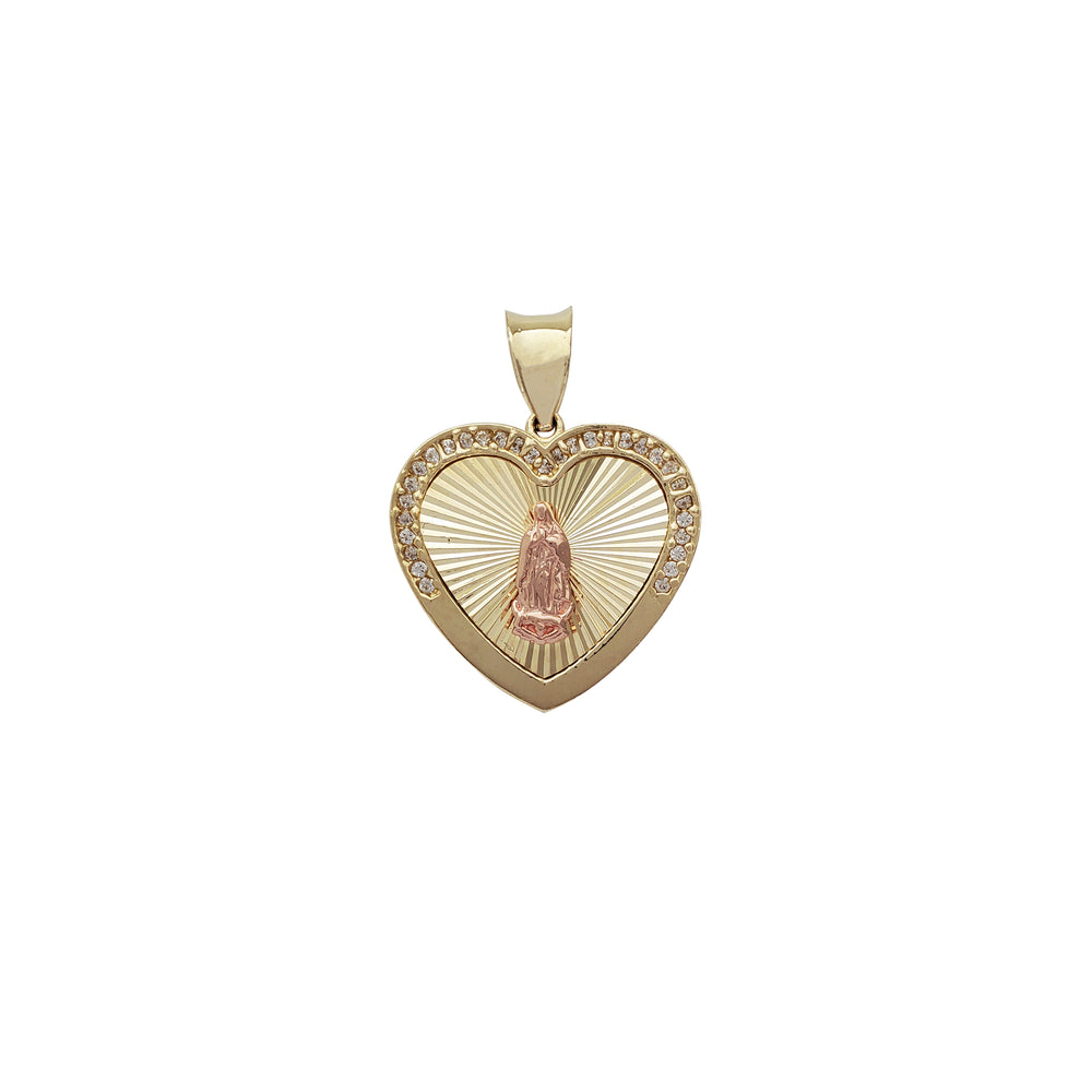 Zirconia Radiant Virgin Mary Pendant (14K)