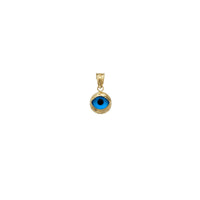 Diamond-cut nga Blue Evil Eye Pendant (14K)