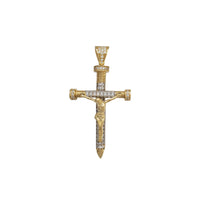 Zirconia Clove Crucifix Pendant (14K)