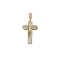 Zirconia Edge Crucifix Pendant (14K)