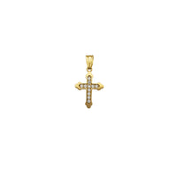 Zirconia Budded Cross Pendant (14K)