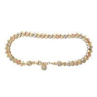 Zirconia Tricolor Fancy Bracelet (14K)