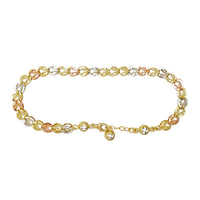Zirconia Tricolor Fancy Bracelet (14K)