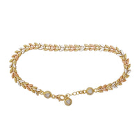 Zirconia Tricolor Fancy Bracelet (14K)