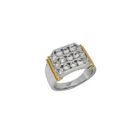 Diamentowy dwukolorowy pierścionek (10K)