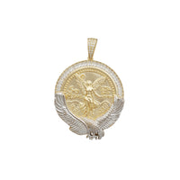 Zirconia 50 Peso Mexican Centenario Coin Pendant (14K)