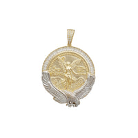 Zirconia 50 Gold Coin & Eagle Pendant (14K)