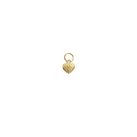 Faceted Diamond-cuts Puffy Heart Pendant (14K)