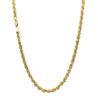Two-Tone Diamond Cut Solid Rope Chain (14K)