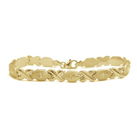 Zirconia "XO & Hexagon" Fancy Bracelet (14K)