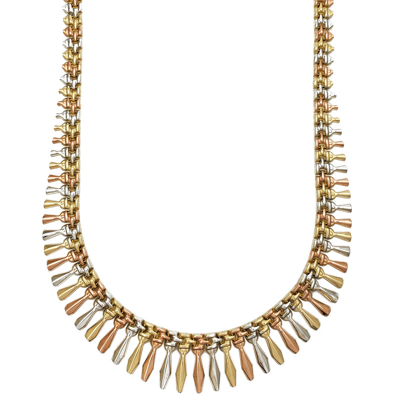 Toscana Italiana Platinum or Gold Plated Graduated Cleopatra Necklace -  ShopHQ.com