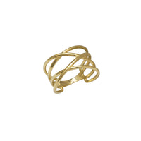 Interlocking Criss-Cross Wire Ring (14K)