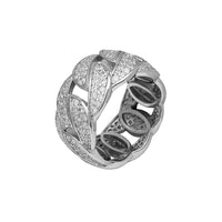 Iced-Out Miami Cuban Ring (Silver)