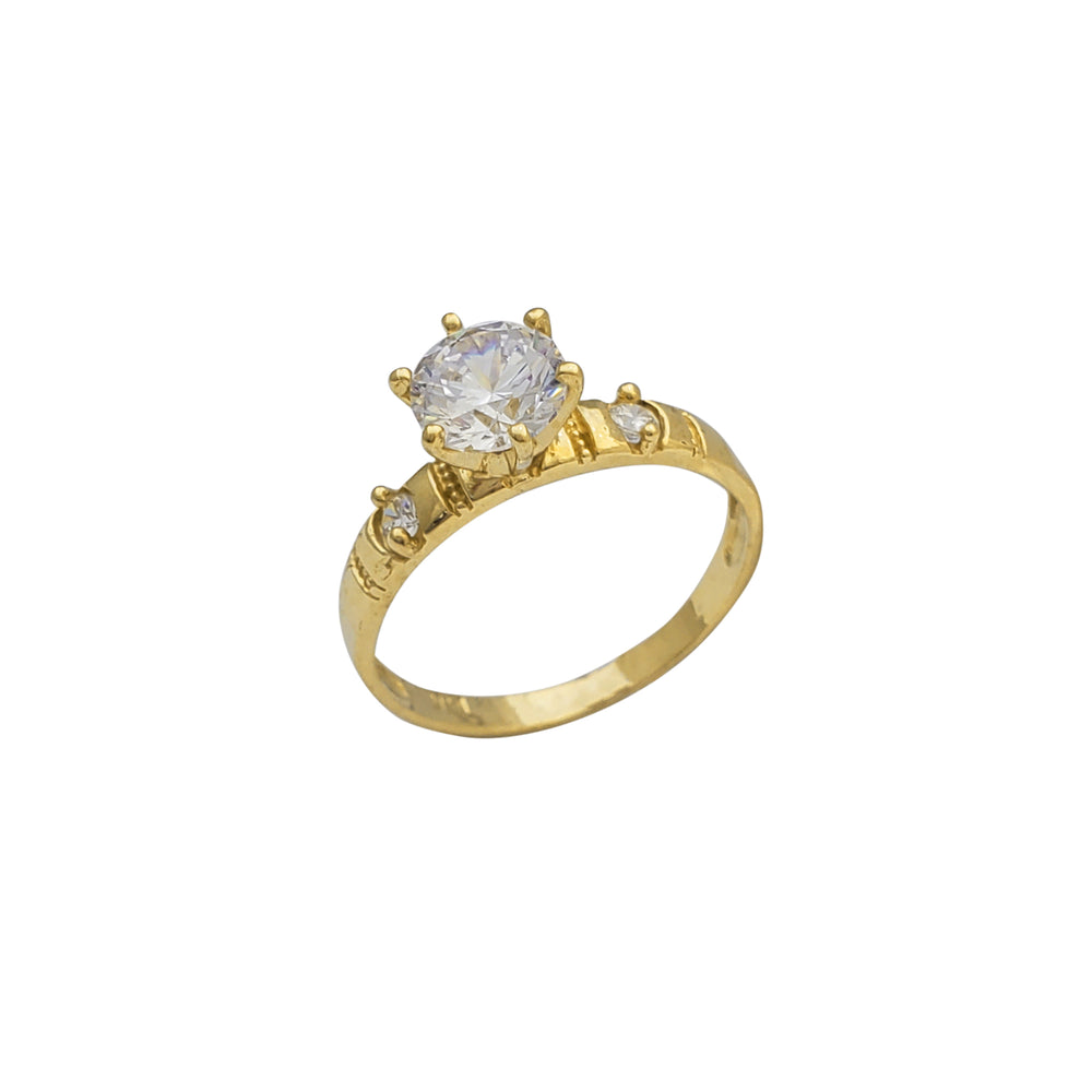 Zirconia Engagement Ring (14K)