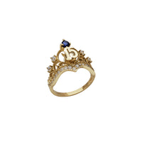 Anell de tiara de 15 anys de zirconi (14K)