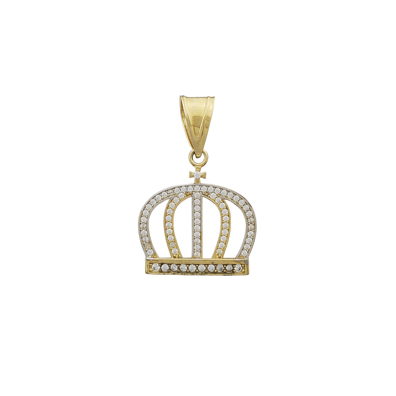 Two-Tone Crown Pendant (10K)