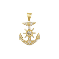 Zirconia Pave Anchor Pendant (14K)