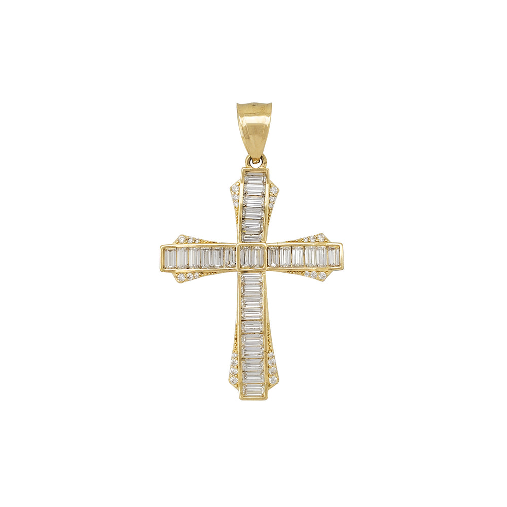 Baguette Cross Pendant (14K)