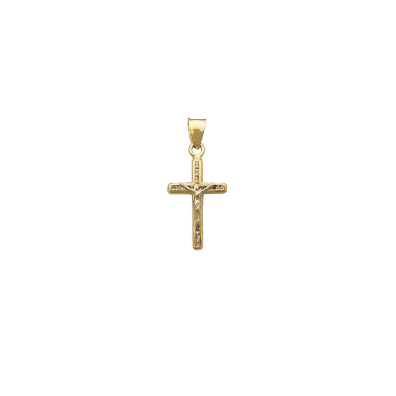 Zirconia Crucifix Cross Pendant (18K)