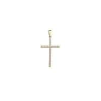Single Row CZ Cross Pendant (14K)