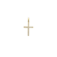Single-Row Pavé CZ Cross Pendant (14K)