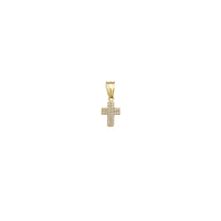 Triple-Row Prong CZ Cross Pendant (14K)
