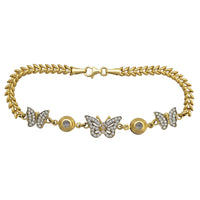 Zirconia Butterfly Fancy Bracelet (14K)