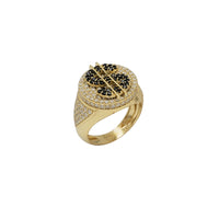 Iced-Out Dollar Sign Ring (14K)