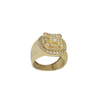 Iced-Out Fortress Cluster CZ Ring (14K)