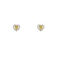 Heart Stud Earrings (14K)