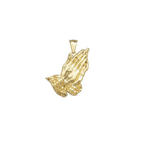 Mesh-Back Praying Hands Pendant (14K)