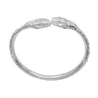 Viper Snake Bangle Bracelet (Silver)