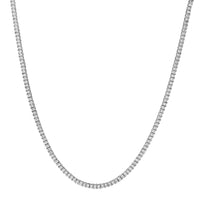 Ang Zirconia Princess nagputol sa Tennis Necklace (Silver)