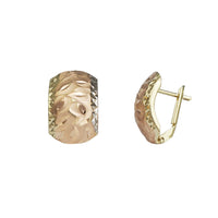 Tricolor Diamond-cuts Earrings (14K)