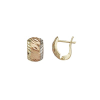 Tricolor Diamond-cuts Earrings (14K)