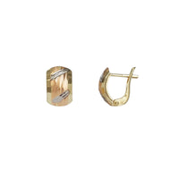 Tricolor Diamond-cuts Earrings (14K)