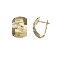Two-Tone Diamond-cuts Earrings (14K)