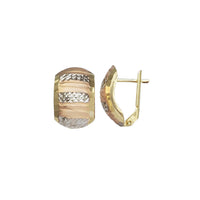 Tricolor Diamond-cuts Earrings (14K)