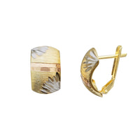 Tricolor Diamond-cuts Earrings (14K)