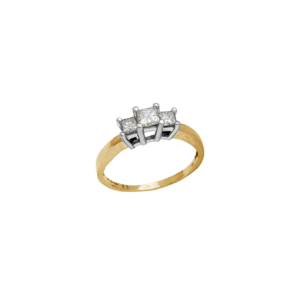 Diamond Princess-cut Engagement Ring (14K)