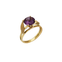 Purple Zirconia Engagement Ring (14K)
