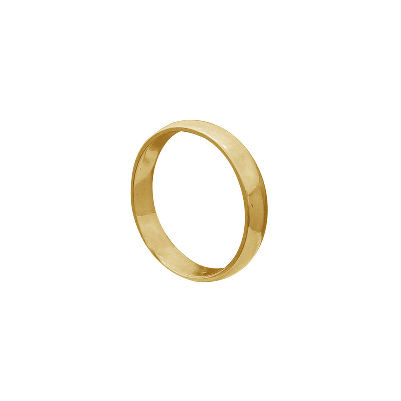 Glossy Wedding Band Ring (10K)