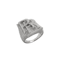 Iced-Out "RR" Men's Ring (Silver)